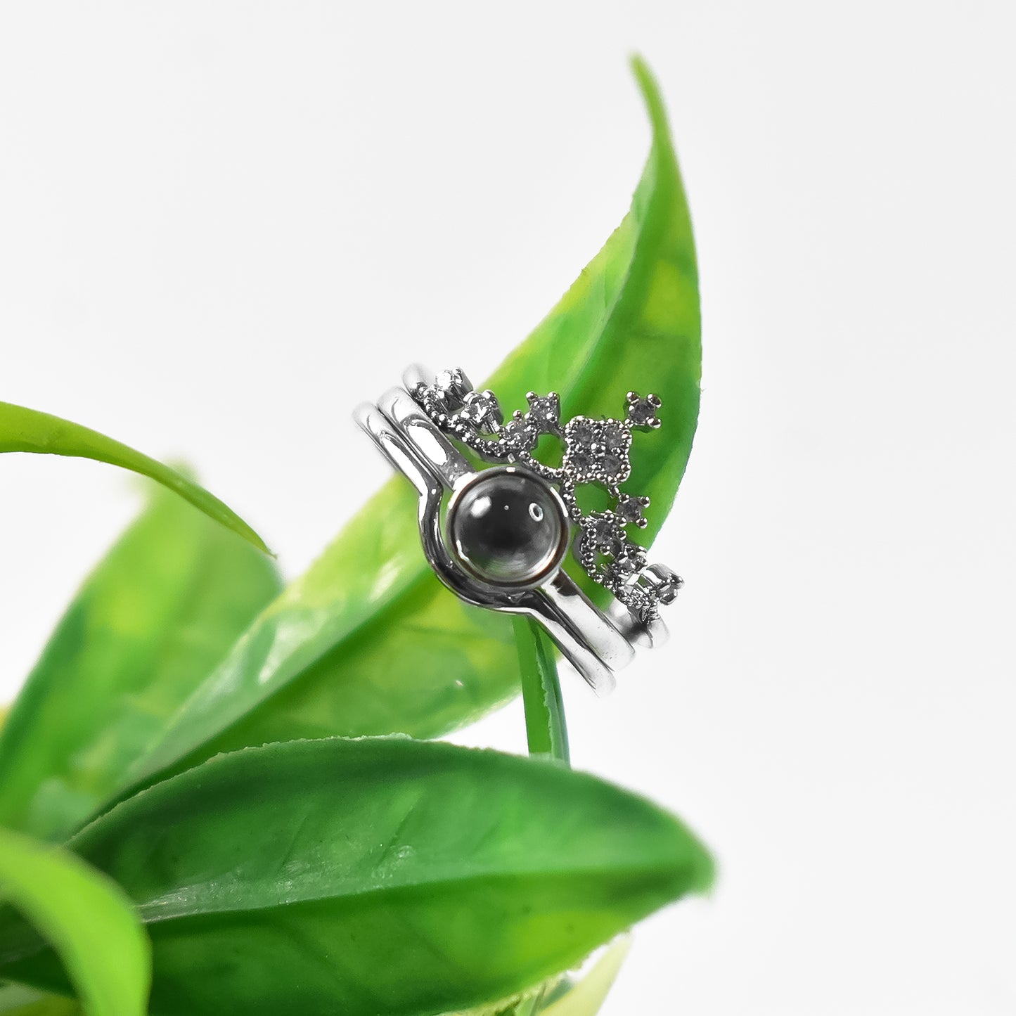 I Love You 100 Languages Projection Adjustable Ring