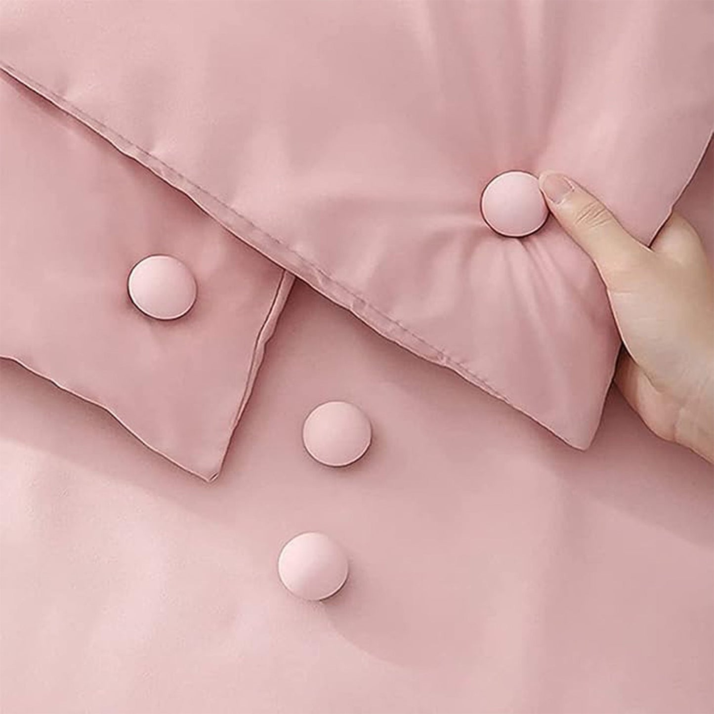 Set of 8 decorative fabric sofa pins on white background