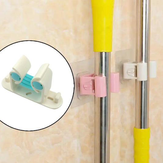 मल्टीफंक्शनल होल्डर 4 स्क्रू वॉल माउंटेड ब्रूम ऑर्गनाइज़र क्लीनिंग टूल होल्डर हैंगर, बाथरूम किचन के लिए हैंगिंग हुक, मल्टी फंक्शन होल्डर गैराज क्लिप बाइक हैंगर वॉल माउंट सेट (1 पीस)
