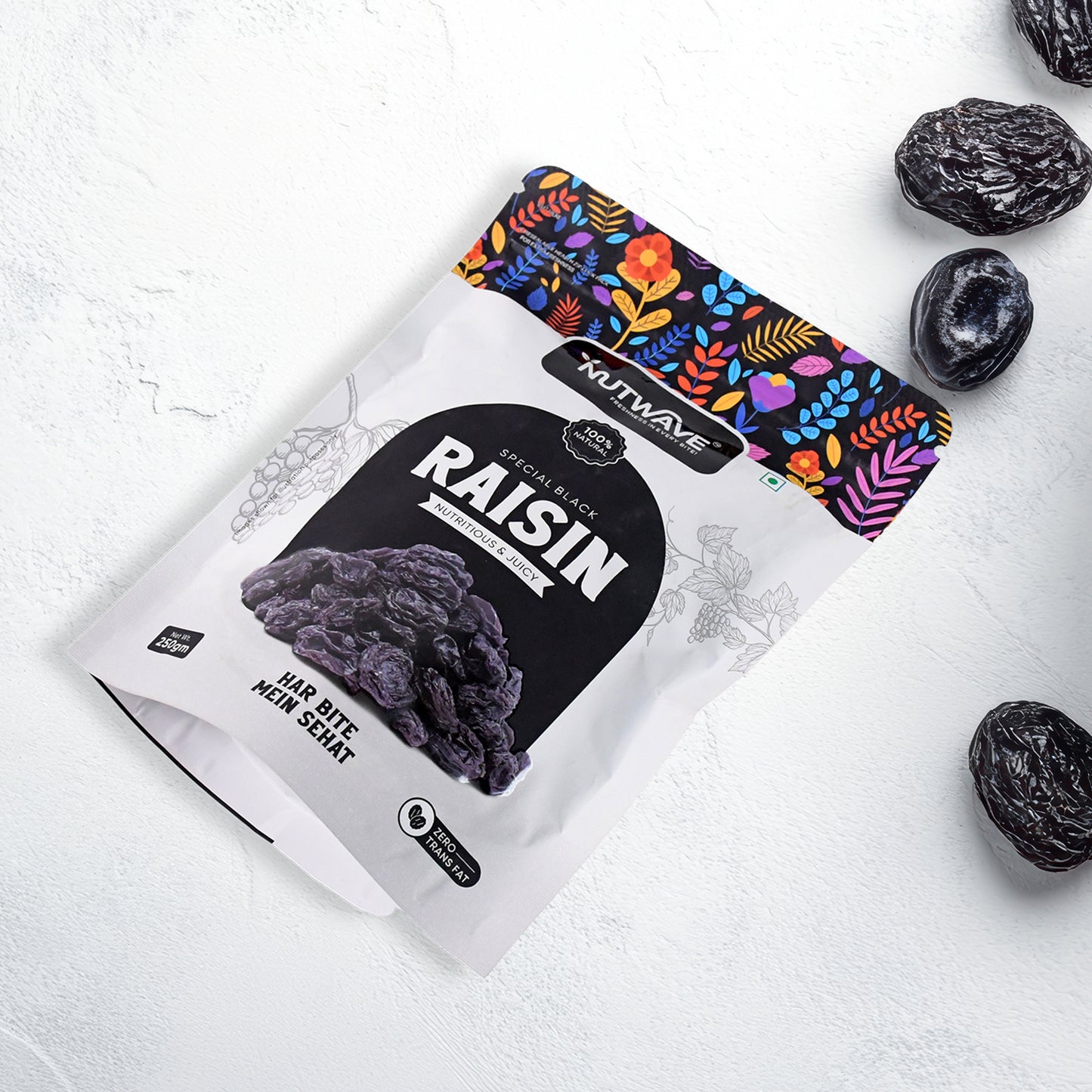 Nutewave Special Black Raisin juicy & Nutritious, dryfruits 250gm