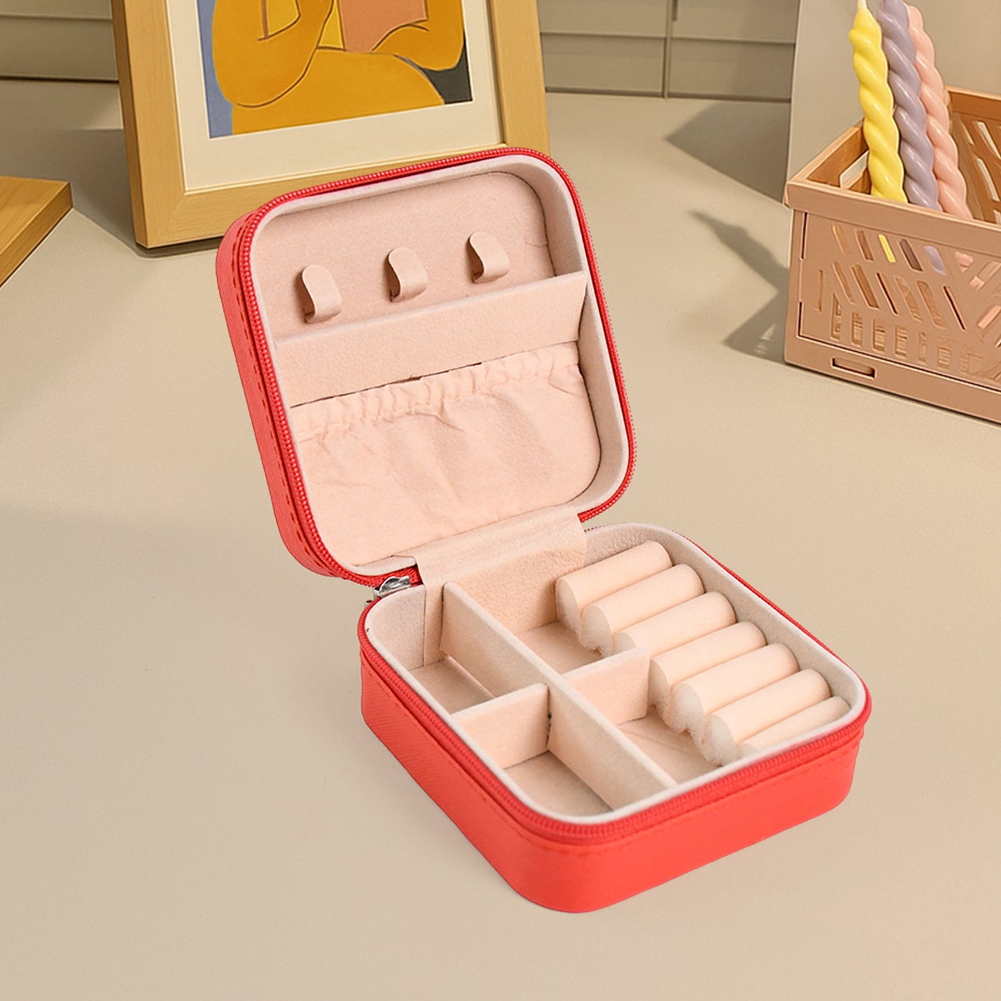 Portable Jewelry Storage Organizer Box (1 Pc)