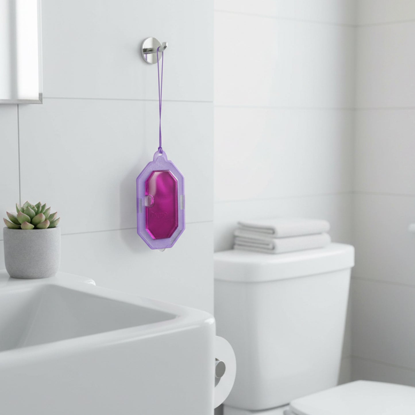 Compact lavender scent toilet freshener