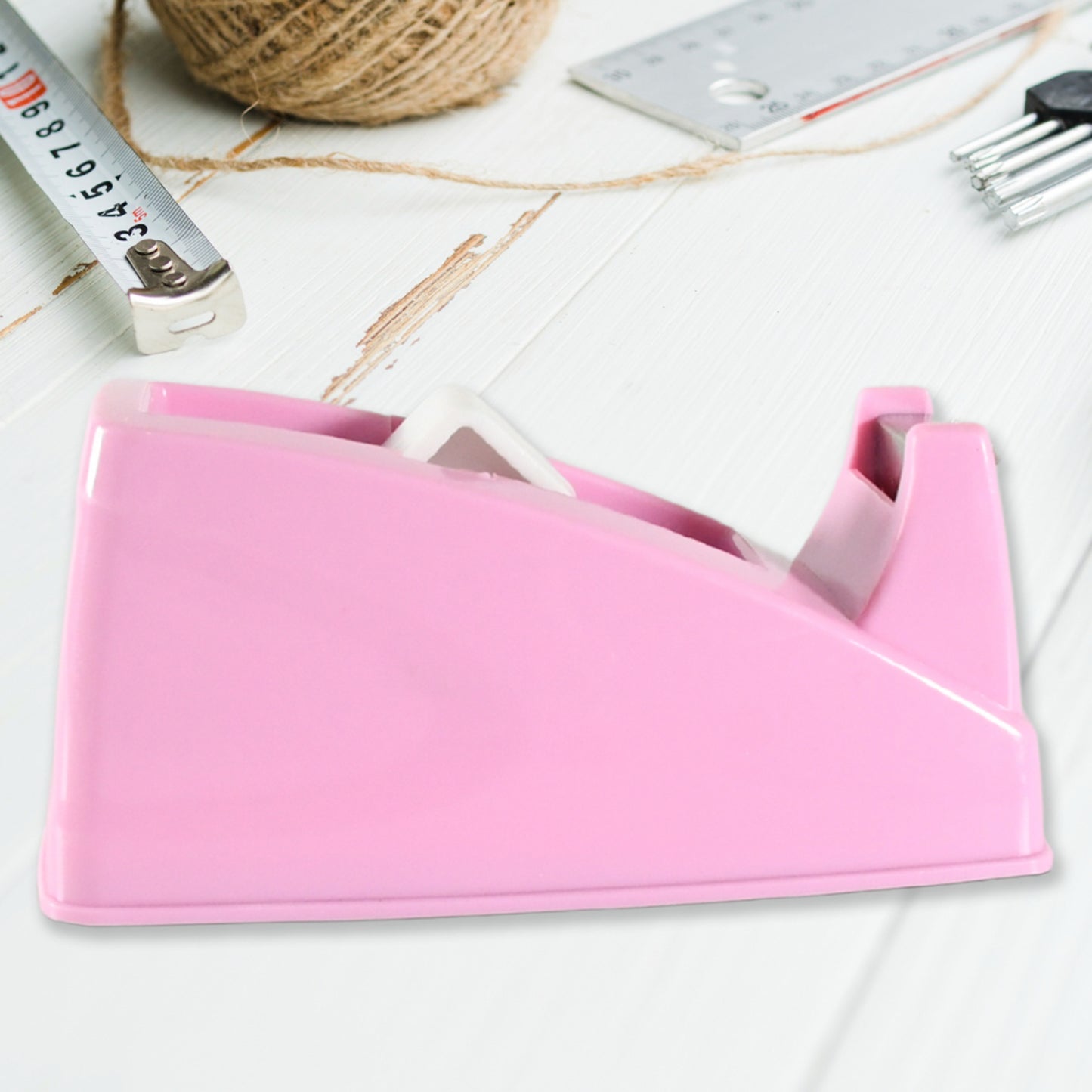 घर कार्यालय उपयोग के लिए प्लास्टिक टेप डिस्पेंसर कटर, स्टेशनरी के लिए टेप डिस्पेंसर, टेप कटर पैकेजिंग टेप स्कूल की आपूर्ति (1 पीसी / 300 ग्राम)