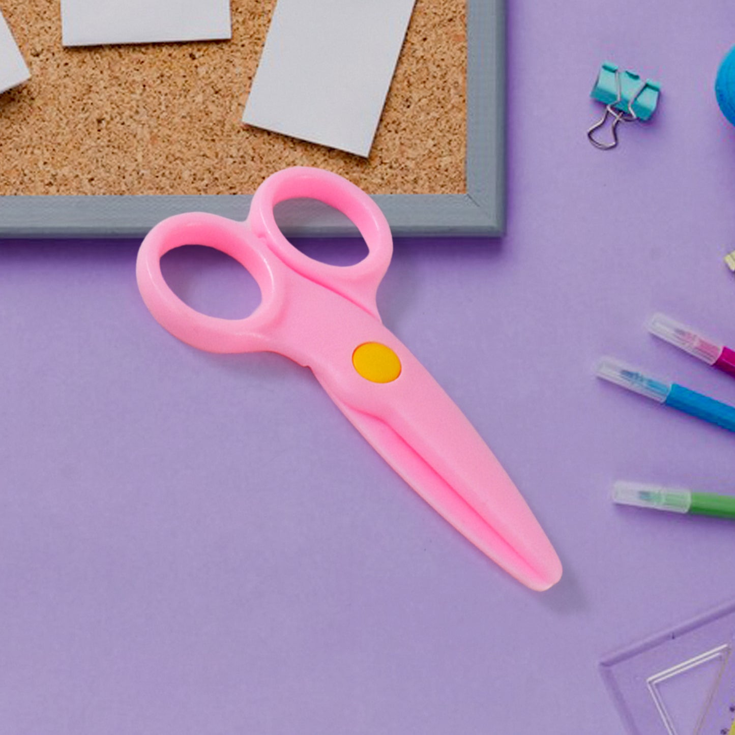 Plastic blades scissors safe for children cutting paper