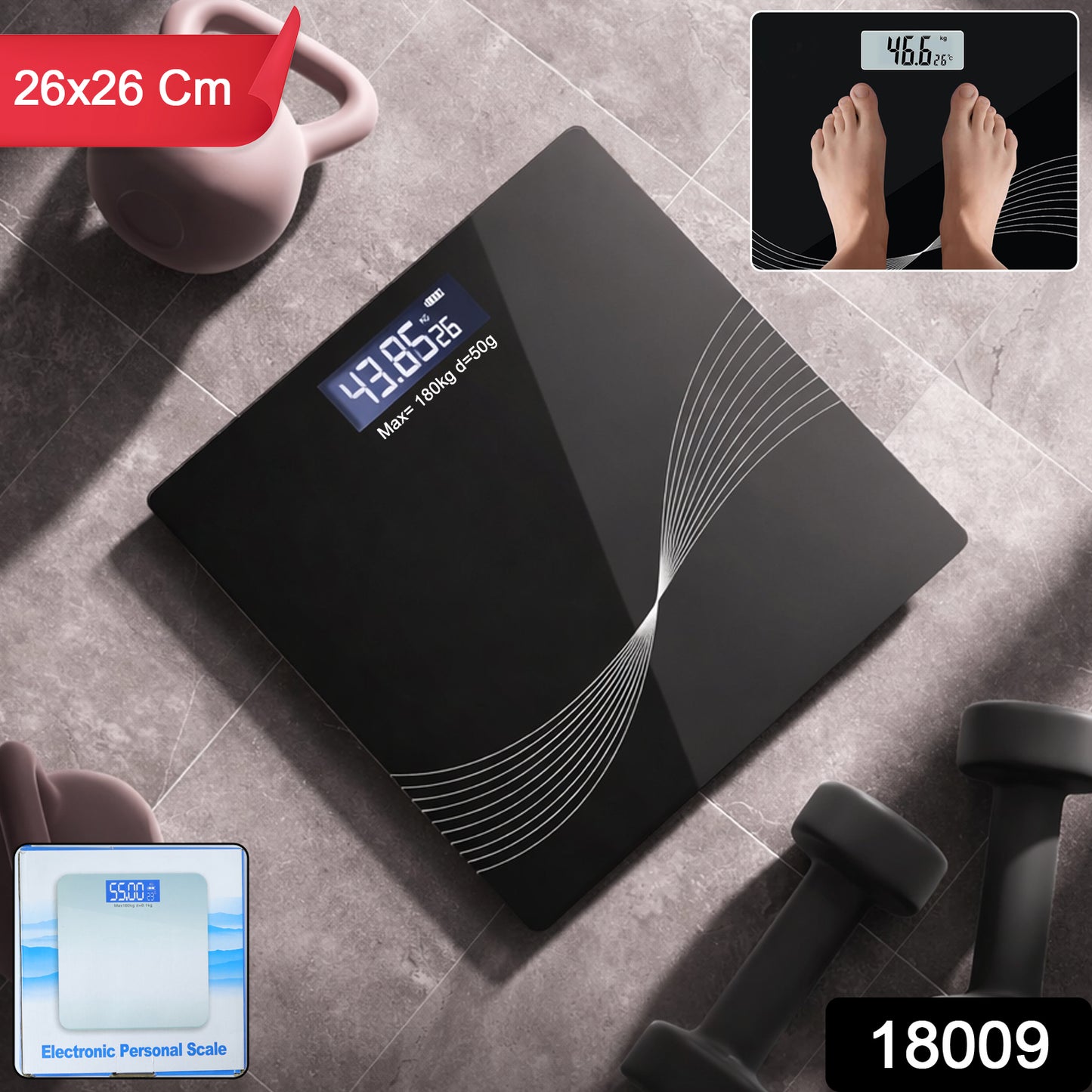 Electronic Digital Personal Weight Scale (1 Pc)