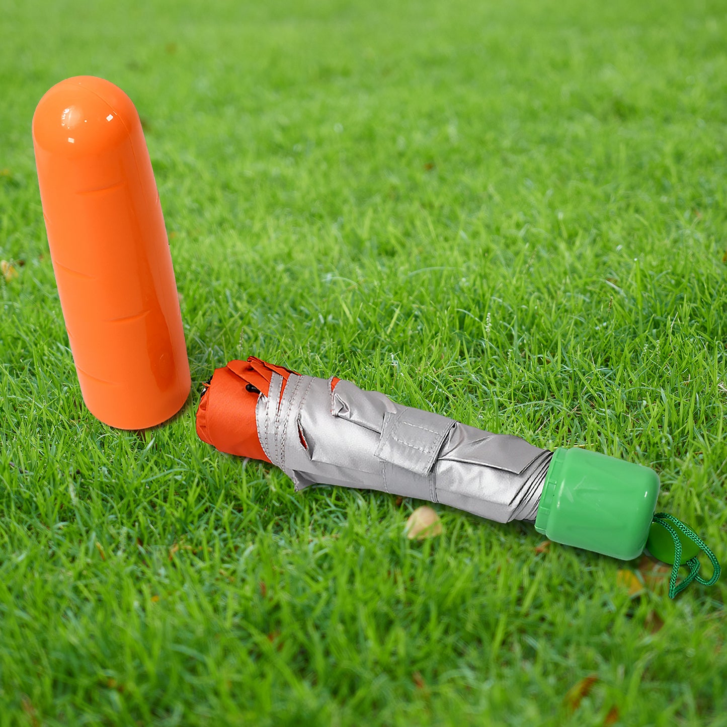 सब्जी के आकार का फोल्डिंग छाता, प्लास्टिक केस क्रिएटिव फैशन फोल्डिंग मिनी सन शेड रेन छाता, अनोखा छाता, सूर्य और यूवी संरक्षण, प्यारा डिज़ाइन (1 पीस)