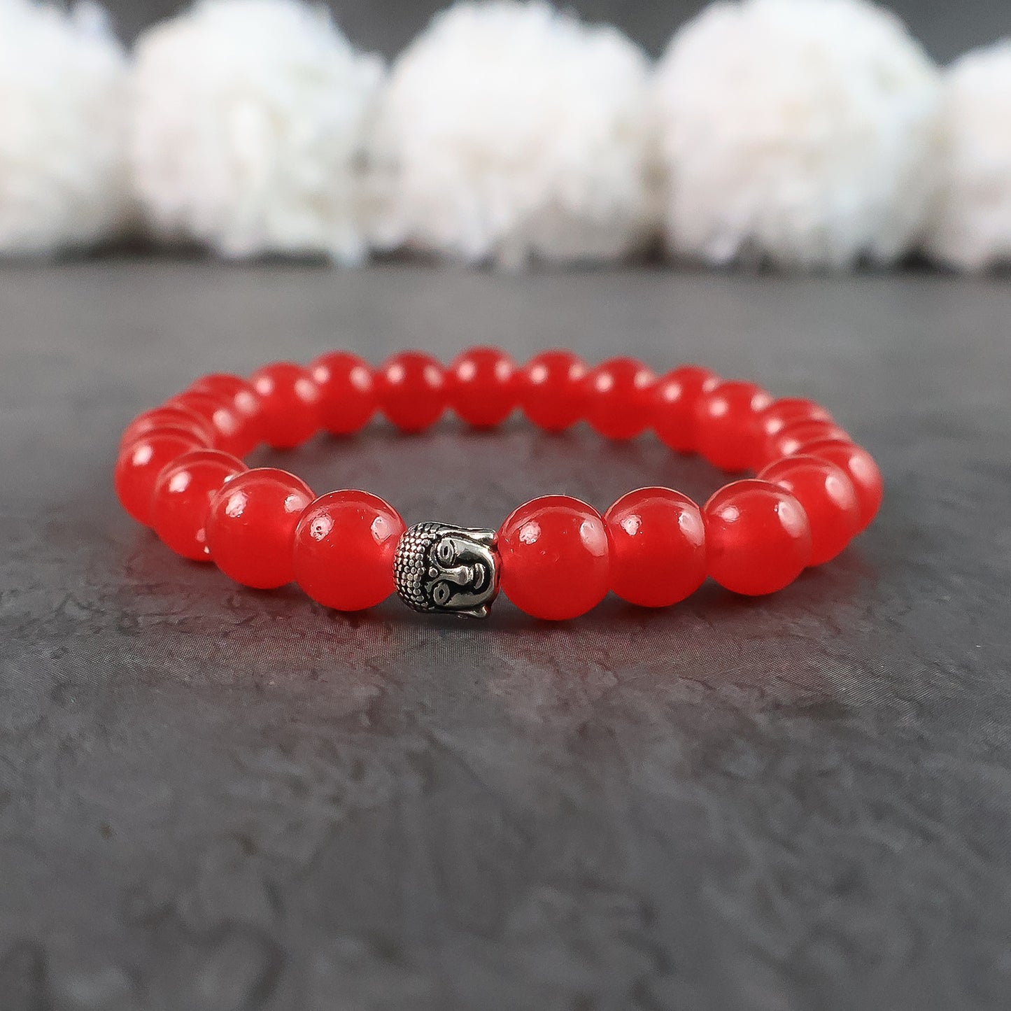 Elegant Red Buddha Charm Bracelet With Air-Tight Display Box