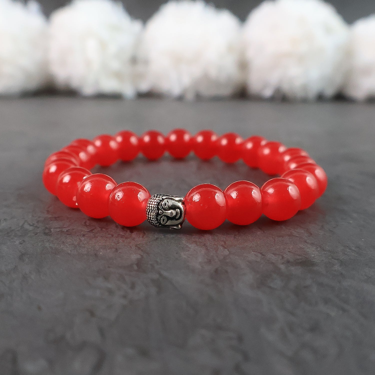 Elegant Red Buddha Charm Bracelet With Air-Tight Display Box