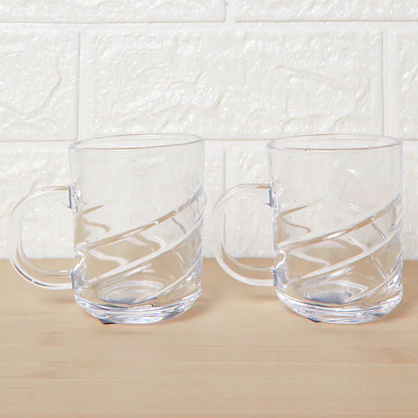 Glass Coffe & Tea Cup / Mug Enjoy Your Drink in Style, Water glass (6 pcs Set / 220 ML)