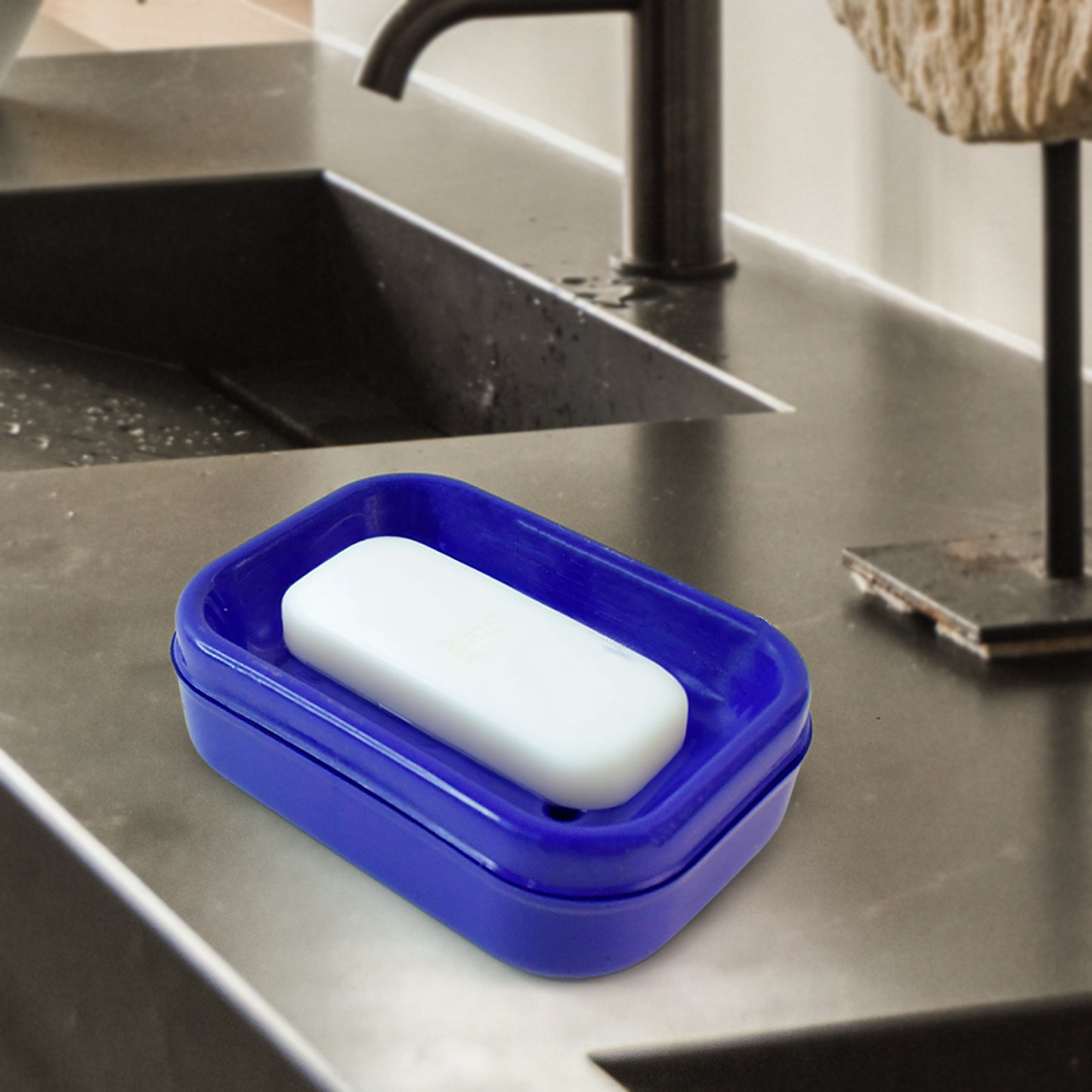 Premium Quality Rectangular Plastic Soap Case (1 Pc)