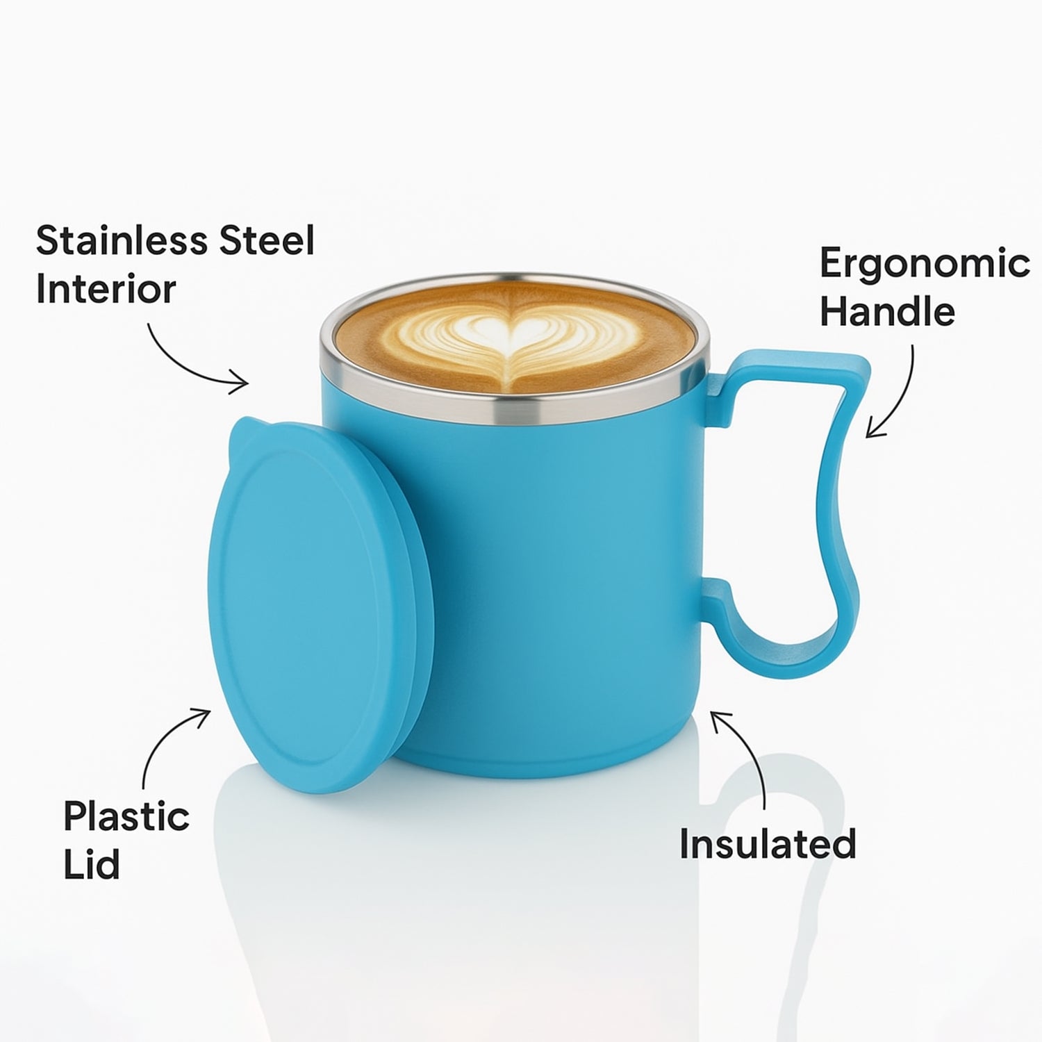 300ml स्टेनलेस स्टील मग: इंसुलेटेड, लीकप्रूफ ढक्कन, गर्म/ठंडा पेय (मिश्रित रंग)