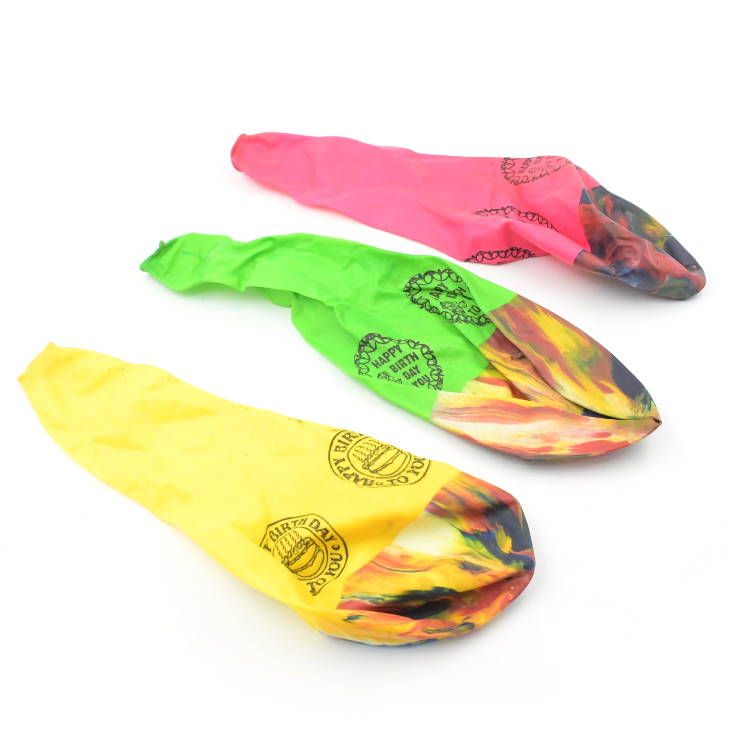 बड़े आकार के गुब्बारे जन्मदिन / सालगिरह / वेलेंटाइन / शादी / सगाई पार्टी सजावट के लिए इंद्रधनुष पार्टी लेटेक्स गुब्बारे के प्रकार बहुरंगी (3 पीस सेट