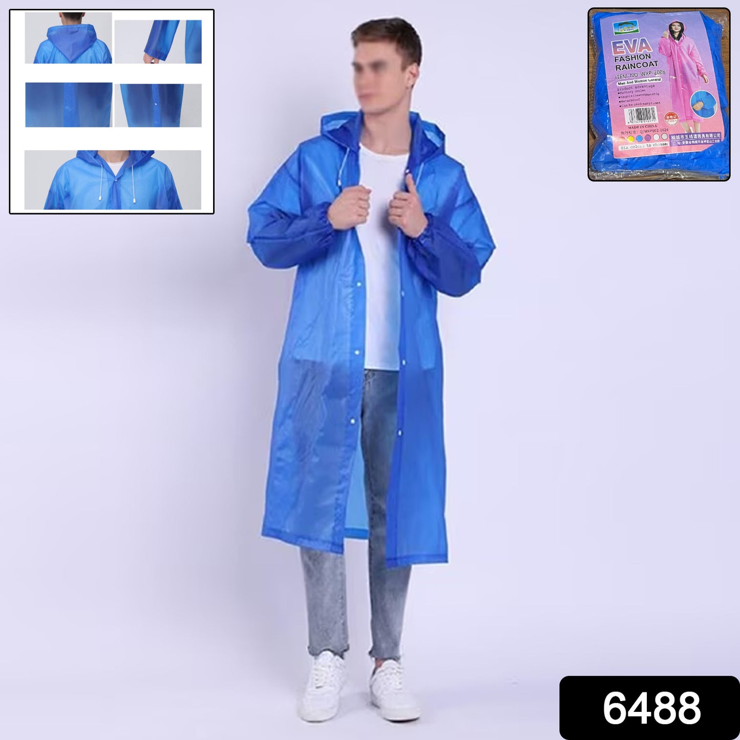 Student wearing outdoor waterproof raincoat