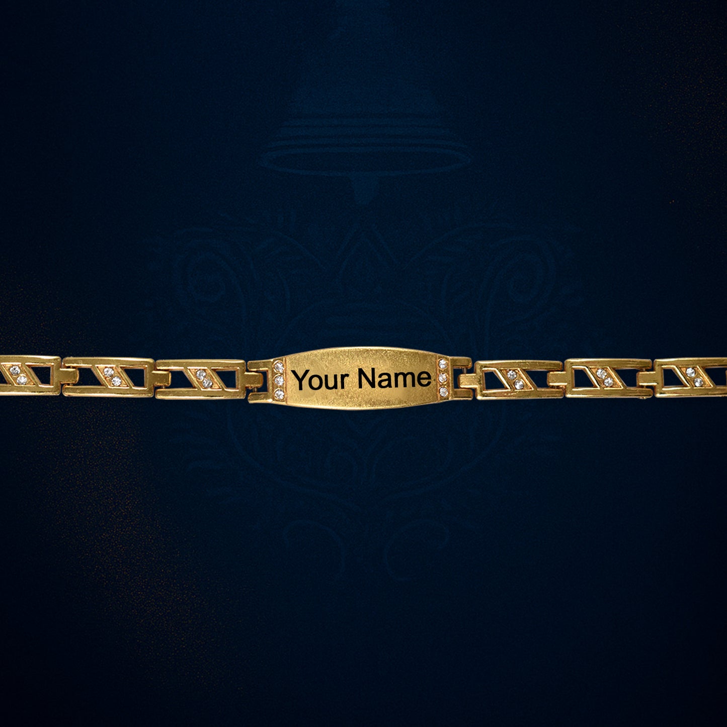 Custom Name Gold Rakhi