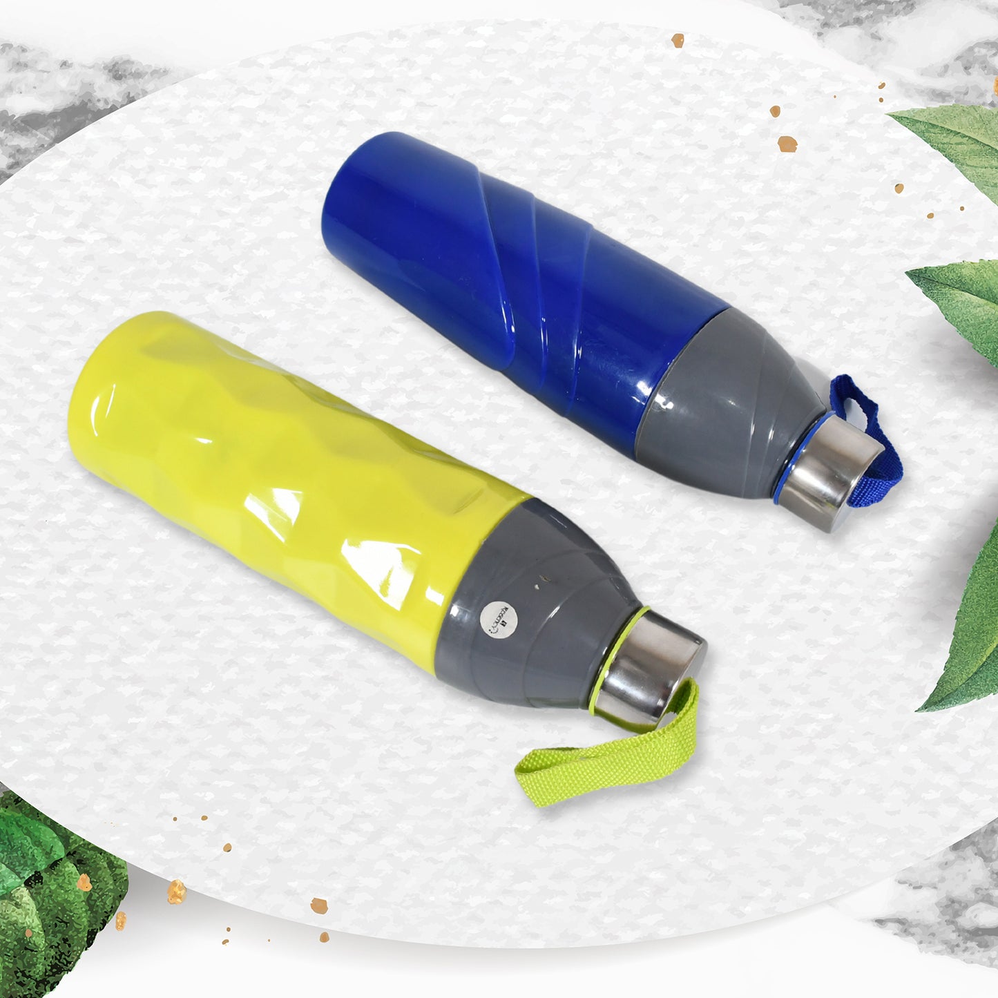 प्लास्टिक स्पोर्ट्स इंसुलेटेड पानी की बोतल डोरी के साथ ले जाने में आसान हाई क्वालिटी पानी की बोतल, BPA-फ़्री और लीक-प्रूफ! बच्चों के स्कूल, फ्रिज, ऑफिस, स्पोर्ट्स, स्कूल, जिम, योगा के लिए (1 पीस / मल्टी कलर)