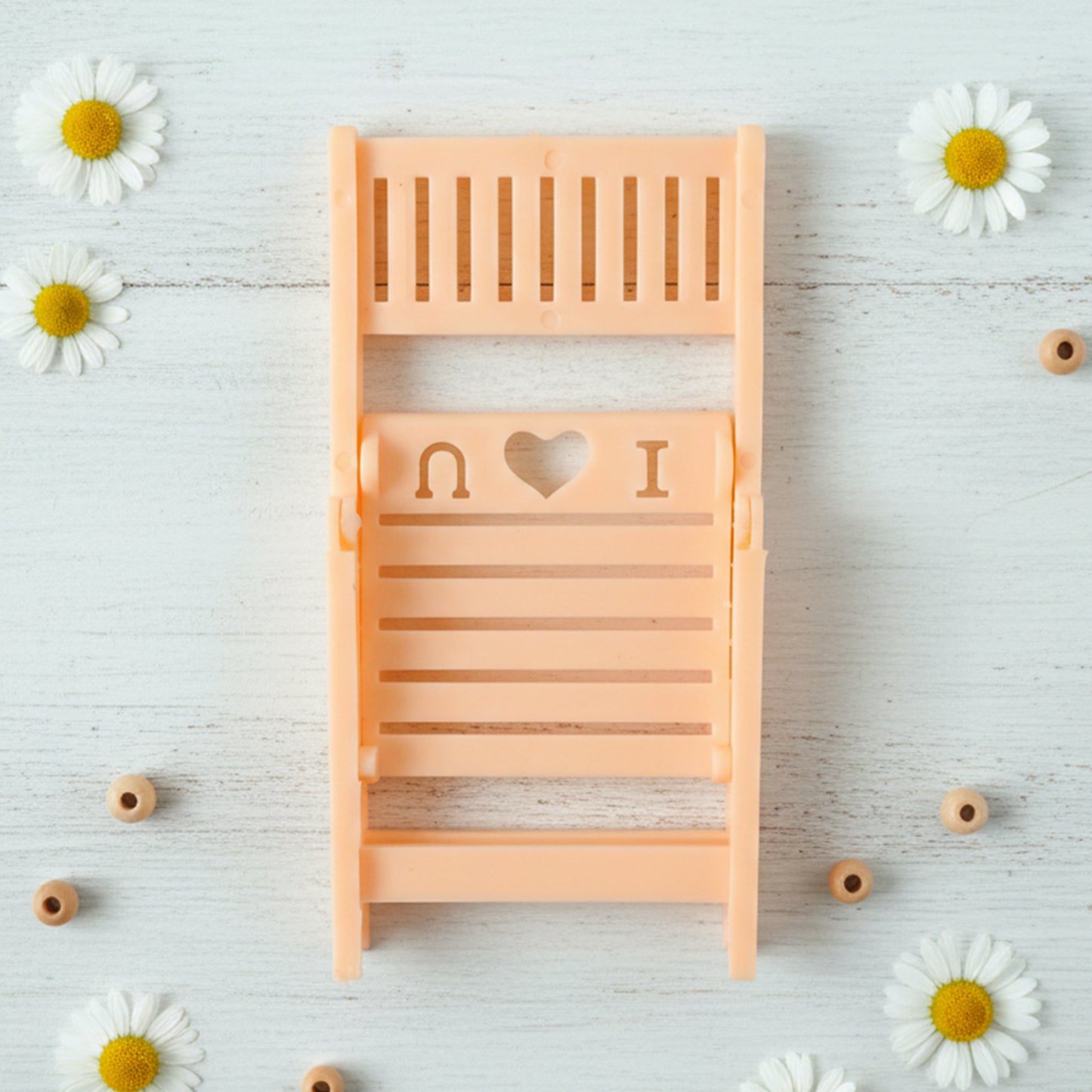 Mini Chair Shape Mobile Stand Holder (1 Pc / Peach Color)