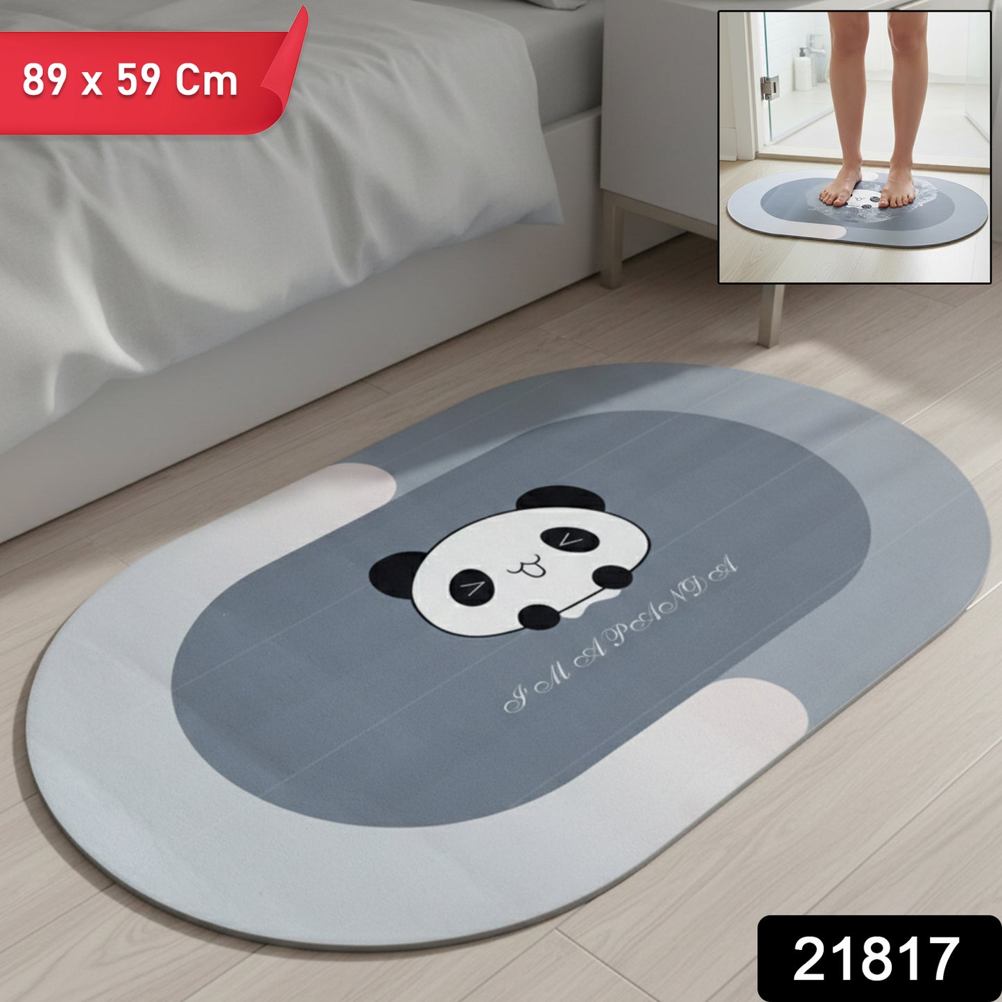 anti slip panda rug