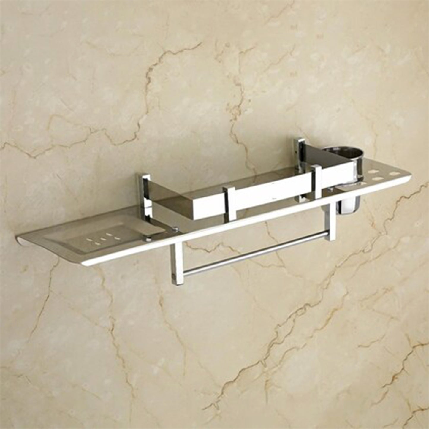Stainless 4 In 1 Multi-Functional Space Saving Bathroom Shelf