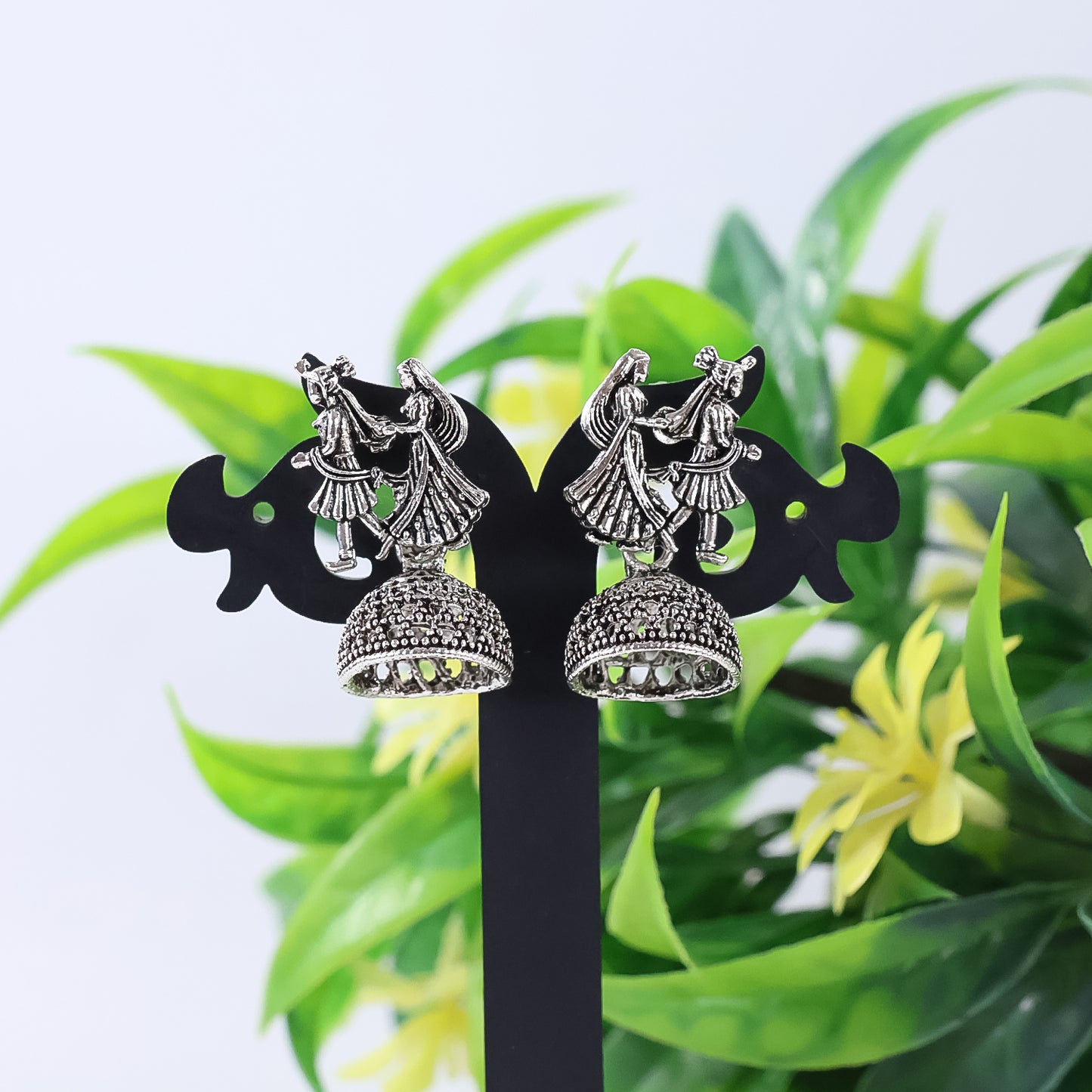 Silver Oxidized Earrings With Different Pattern (3Pc)