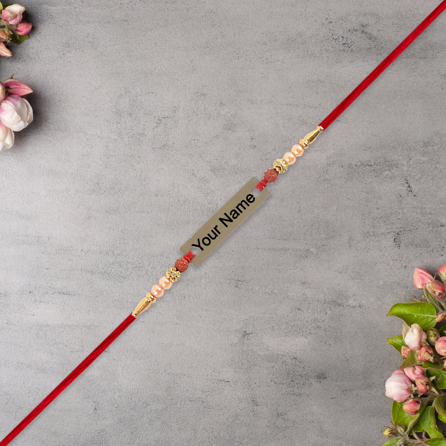 Rudraksha Rakhi with Name