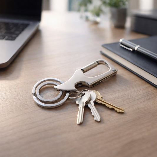 heavy duty dual ring keychain