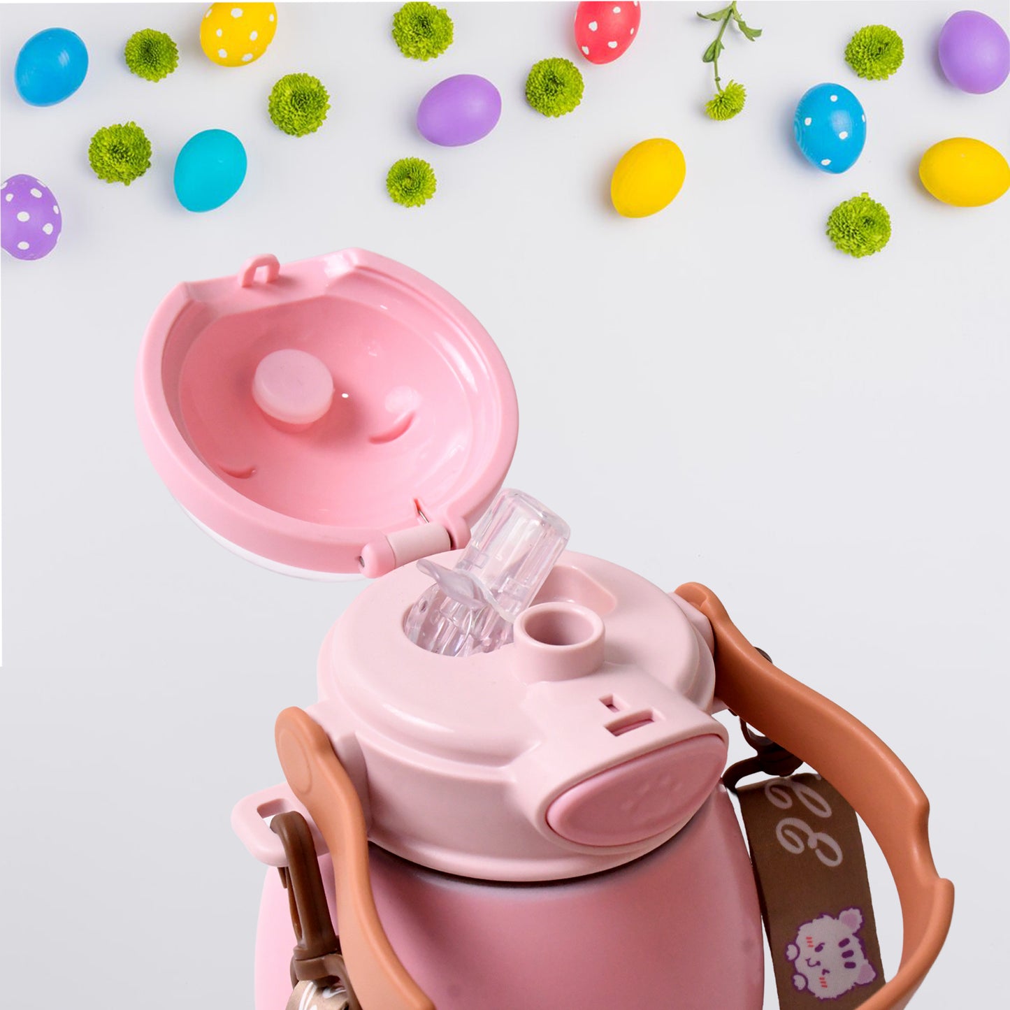 स्टेनलेस स्टील मग / बोतल वैक्यूम इंसुलेटेड कप हैंडल और स्ट्रैप के साथ (700 एमएल)