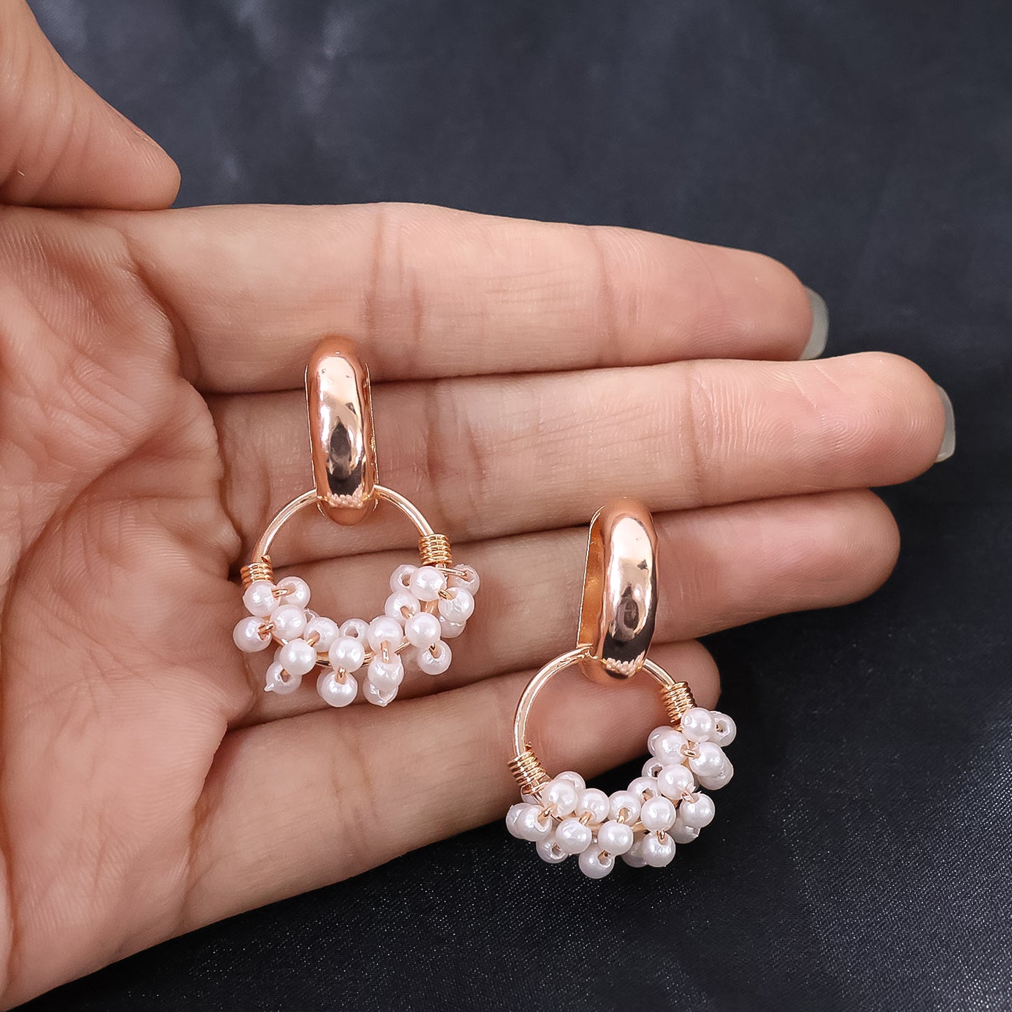 Double Pearl Stud Earrings (1 Pair)