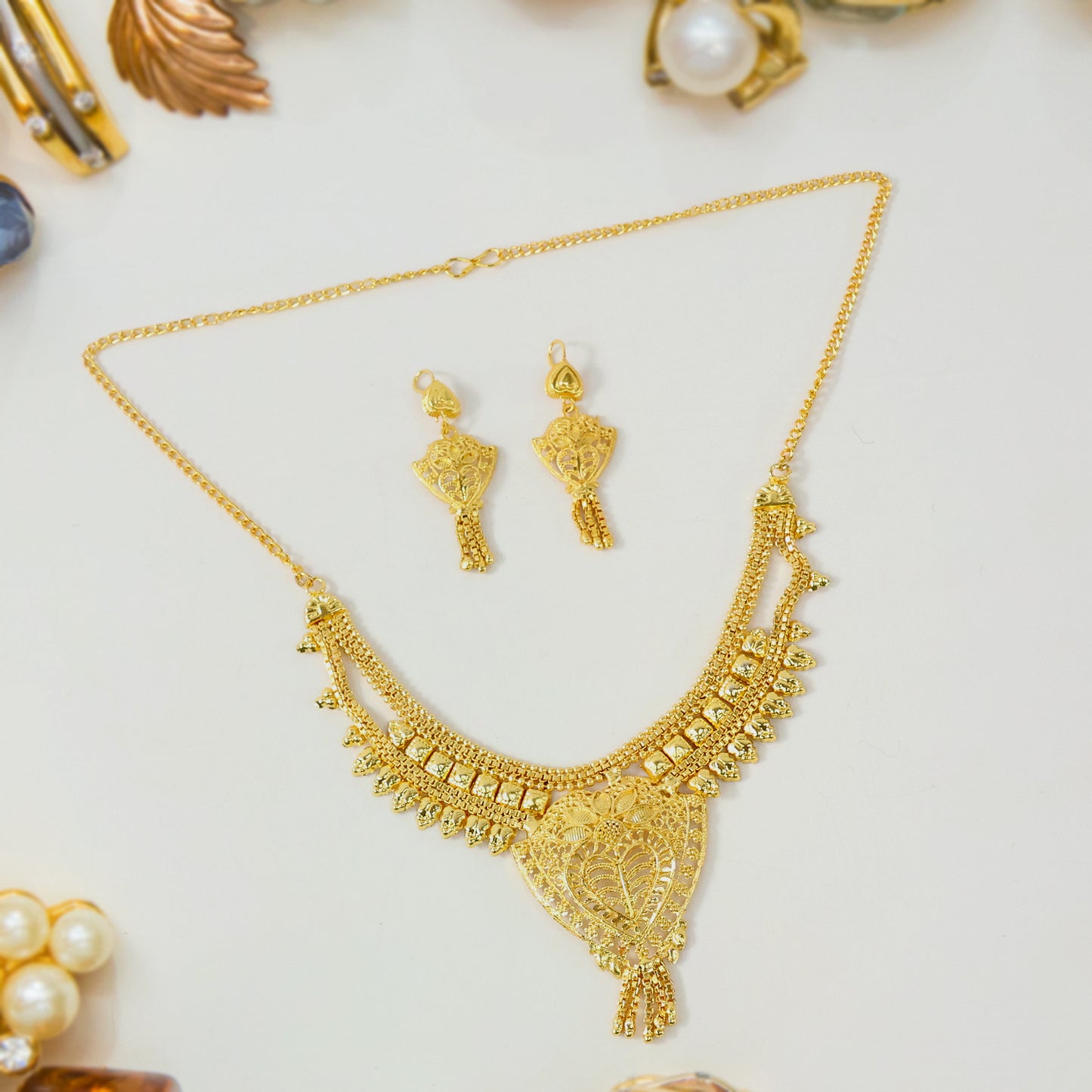 Necklace With Pair of Earrings Set for (2Pc)