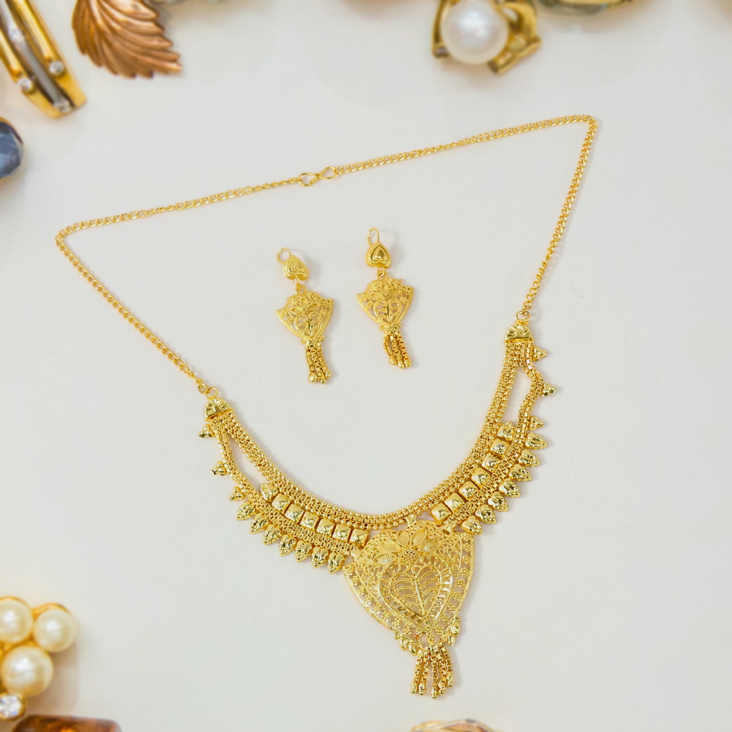 Necklace With Pair of Earrings Set for (2Pc)