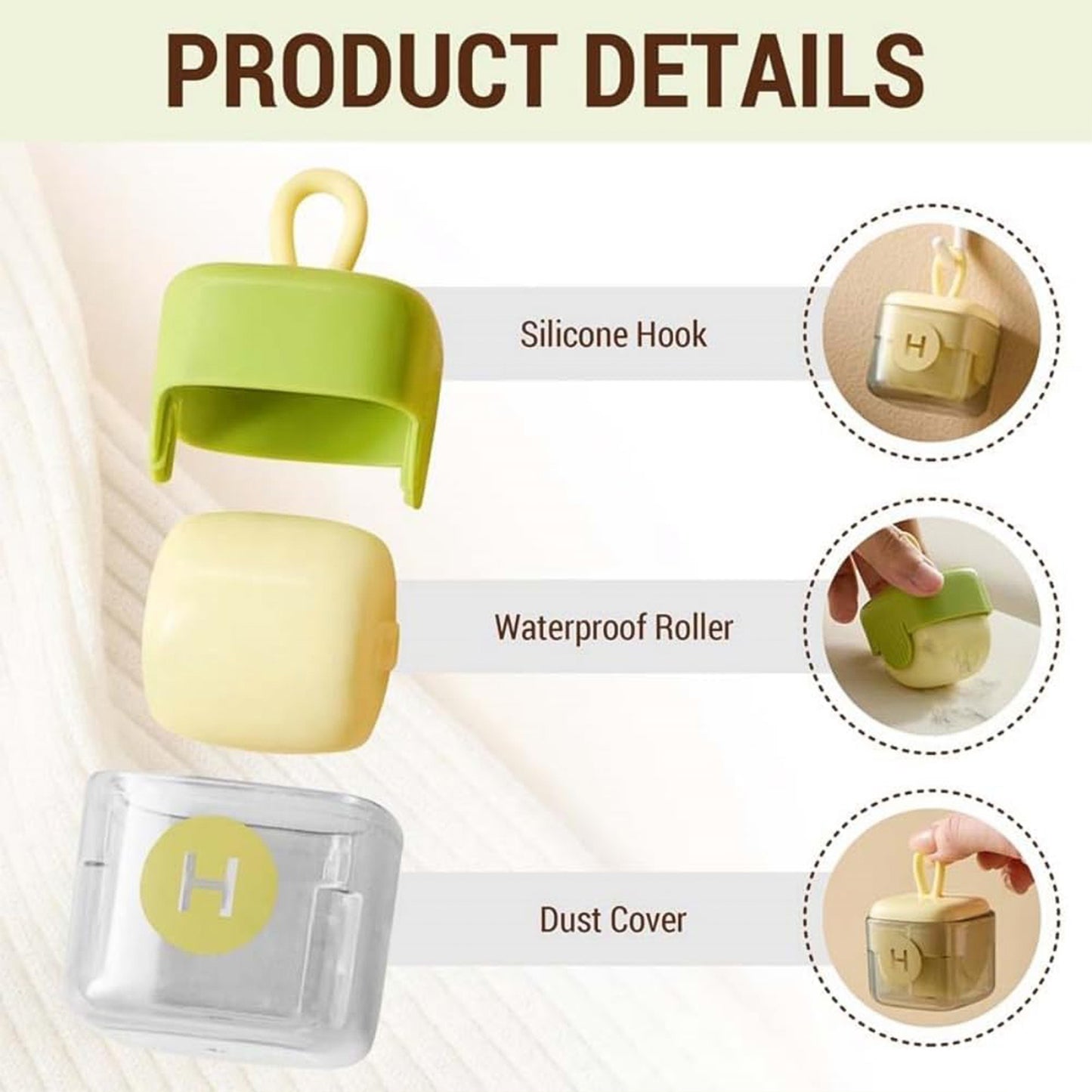 Compact reusable lint roller