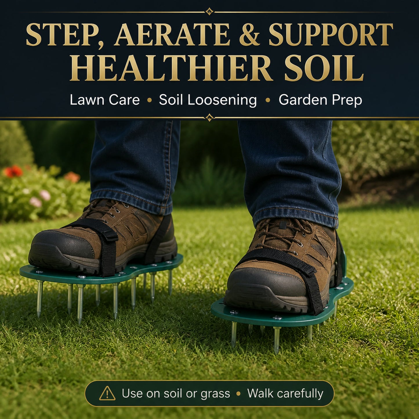 Lawn Aerator Sandals – Spiked Garden Shoes for Healthy Grass | Indo Glow