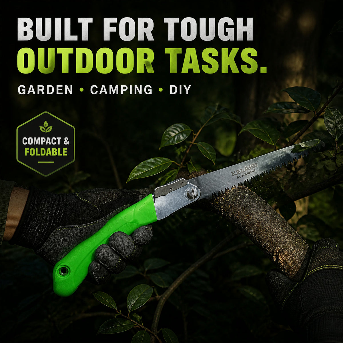 Folding Saw – Sharp 210mm Stainless Steel Blade for Pruning & Outdoor Use