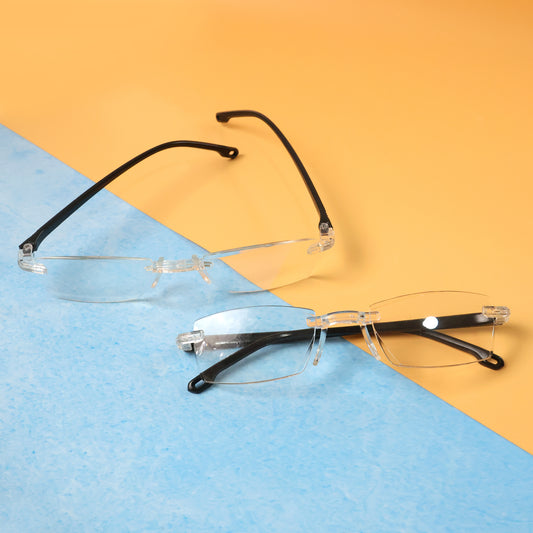 Pack of 2 Rimless Reading Glasses – Lightweight Comfort Readers