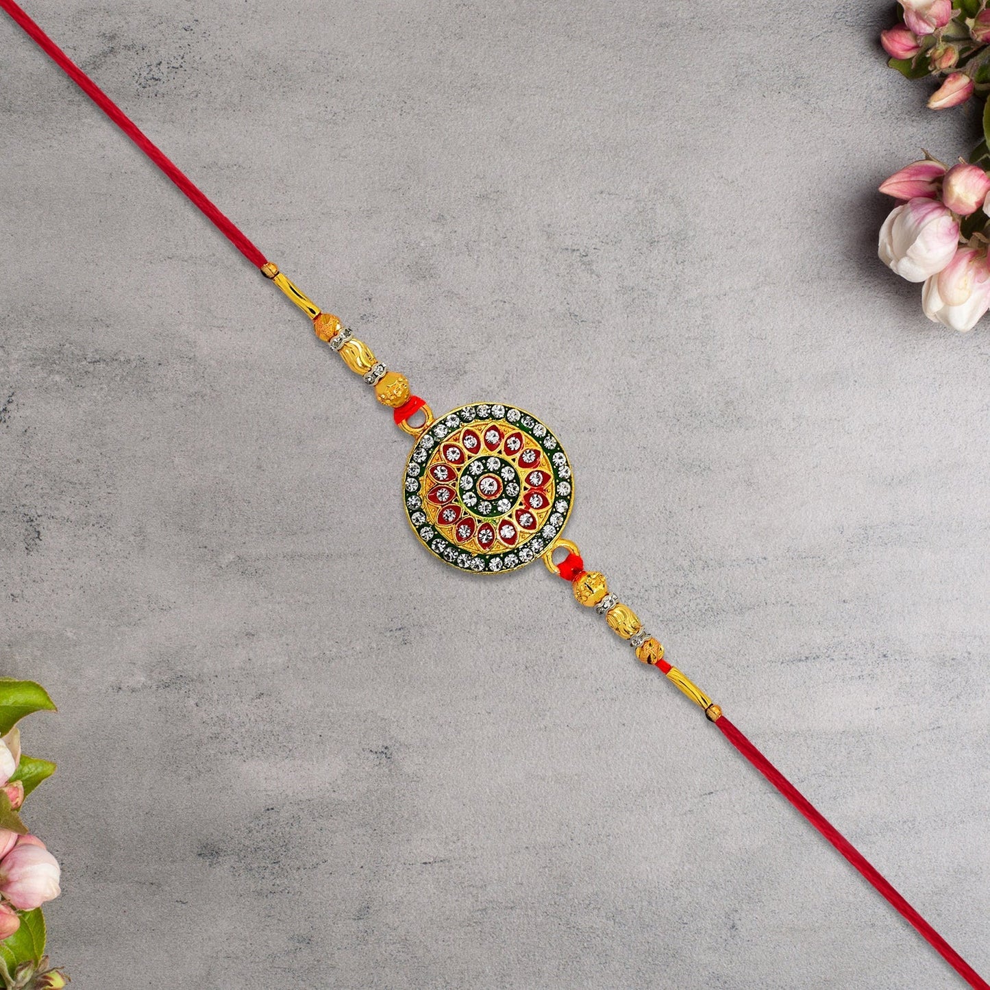 Traditional Rakhi Elegant, Handcrafted Brother Gift for Raksha Bandhan (5pcs)
