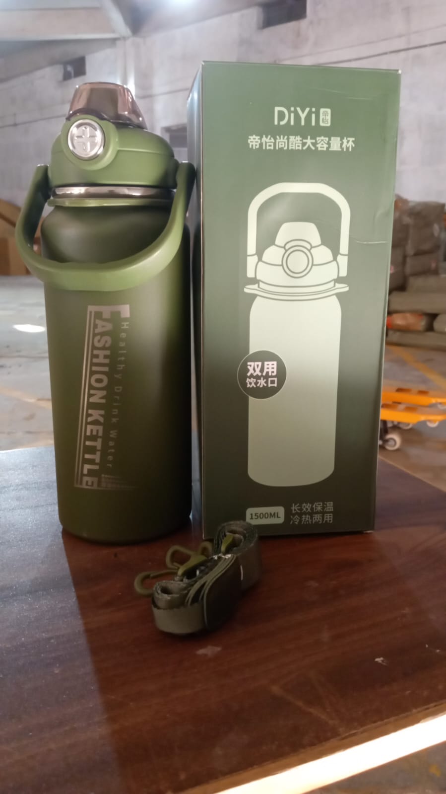 Water bottle next to gym and fitness equipment