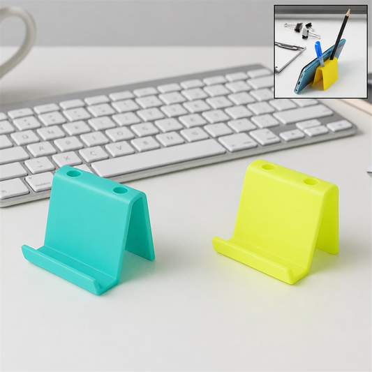 Mobile Phone Stand & Pen Holder – Compact Desk Organizer