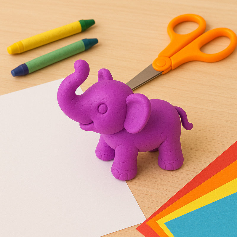 Camlin Modelling Clay 150 gm – Purple Color Soft and Reusable Clay for Creative Crafting