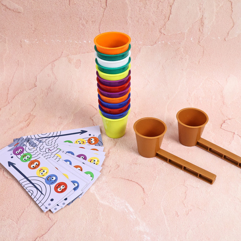 Stack Cups Speed Challenge Game Fast-Paced Color Matching and Stacking Toy