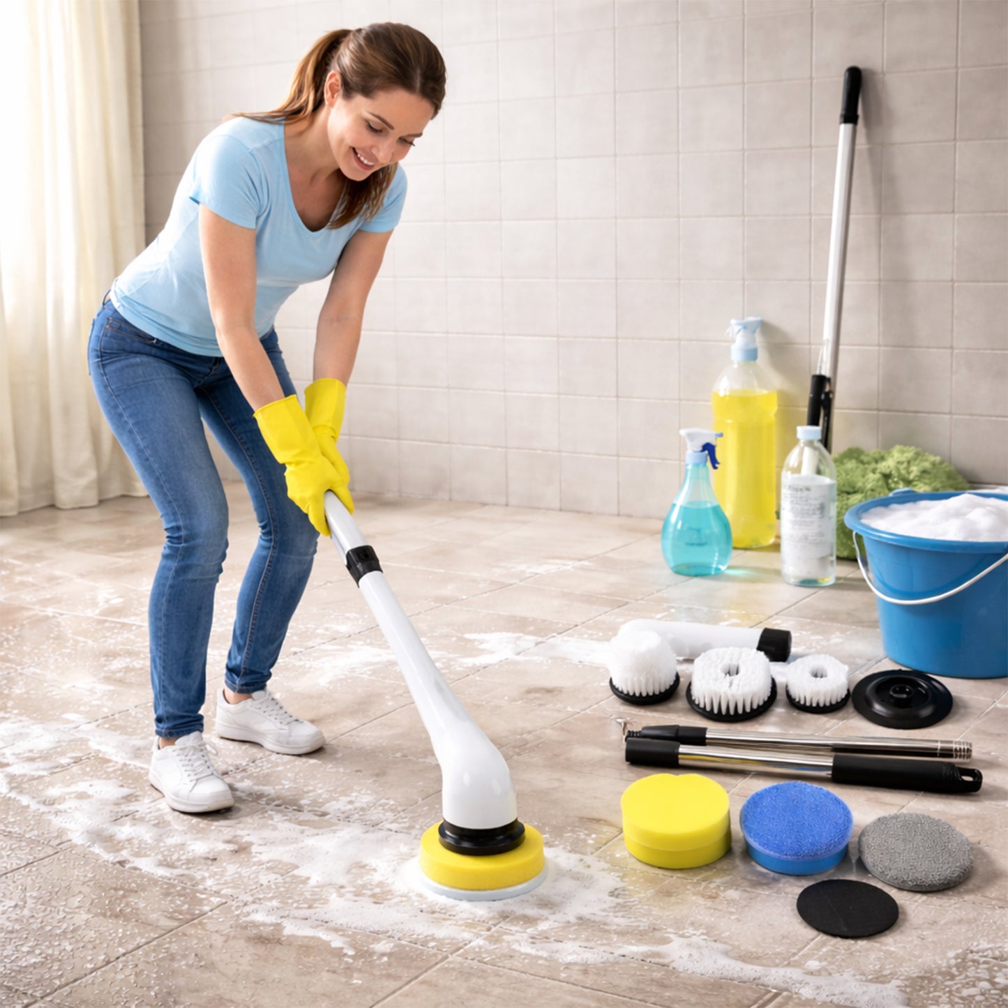 9-in-1 Electric Spin Scrubber - (1 Set)