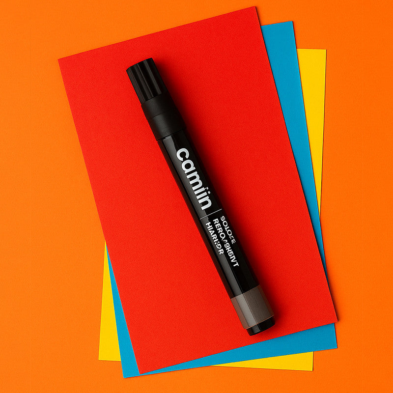 Camlin Bold-E Permanent Marker – Black Colour, Bold & Long-Lasting Ink, Refillable Permanent Markers for Multi-Surfaces – Pack of 10