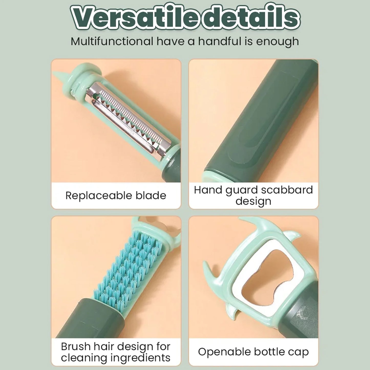 5541 મલ્ટિફંક્શનલ, વેજીટેબલ ફ્રુટ પીલર્સ સ્લાઈસર કેન ઓપનર 7 ઇન 1 કિચન પીલર ફોર વેજી ફ્રુટ પોટેટો ગાજર ટકાઉ કિચન પીલીંગ ટૂલ નોન-સ્લિપ હેન્ડલ બટેટા, ફળ, શાકભાજી, ગાજર, કાકડીઓ માટે ટકાઉ