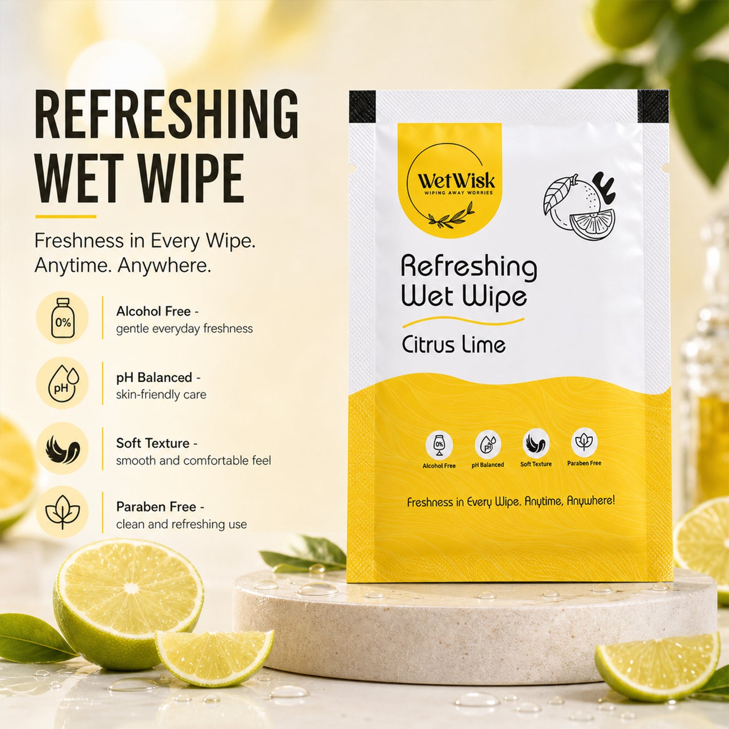 Citrus lime wipe pack back