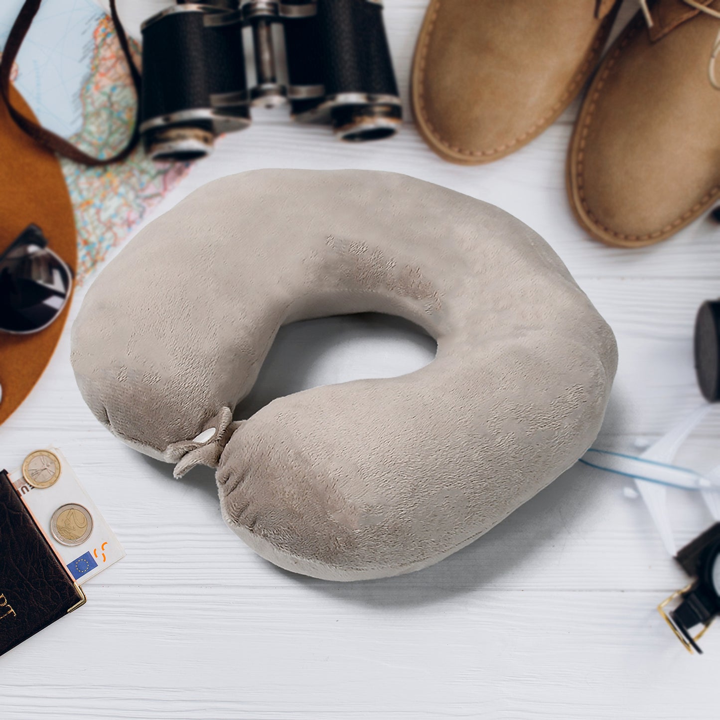 Soft Neck Pillow for Car, Home, Airplane Travel, Travel Neck Pillow for Sleeping & Travel Essentials for Neck Rest Multipurpose Comfortable Head Rest Neck Holder Pillow (1 Pc)