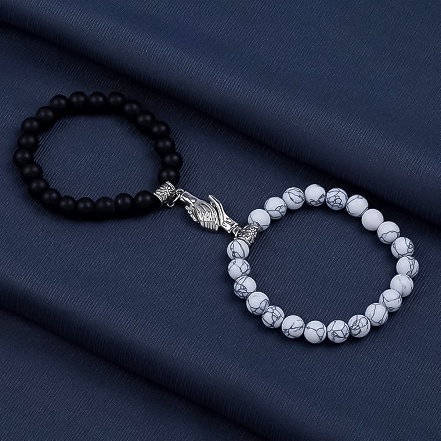 Magnetic Hand Love Bracelet Combo For Couple (Combo Of 2 Bracelets)
