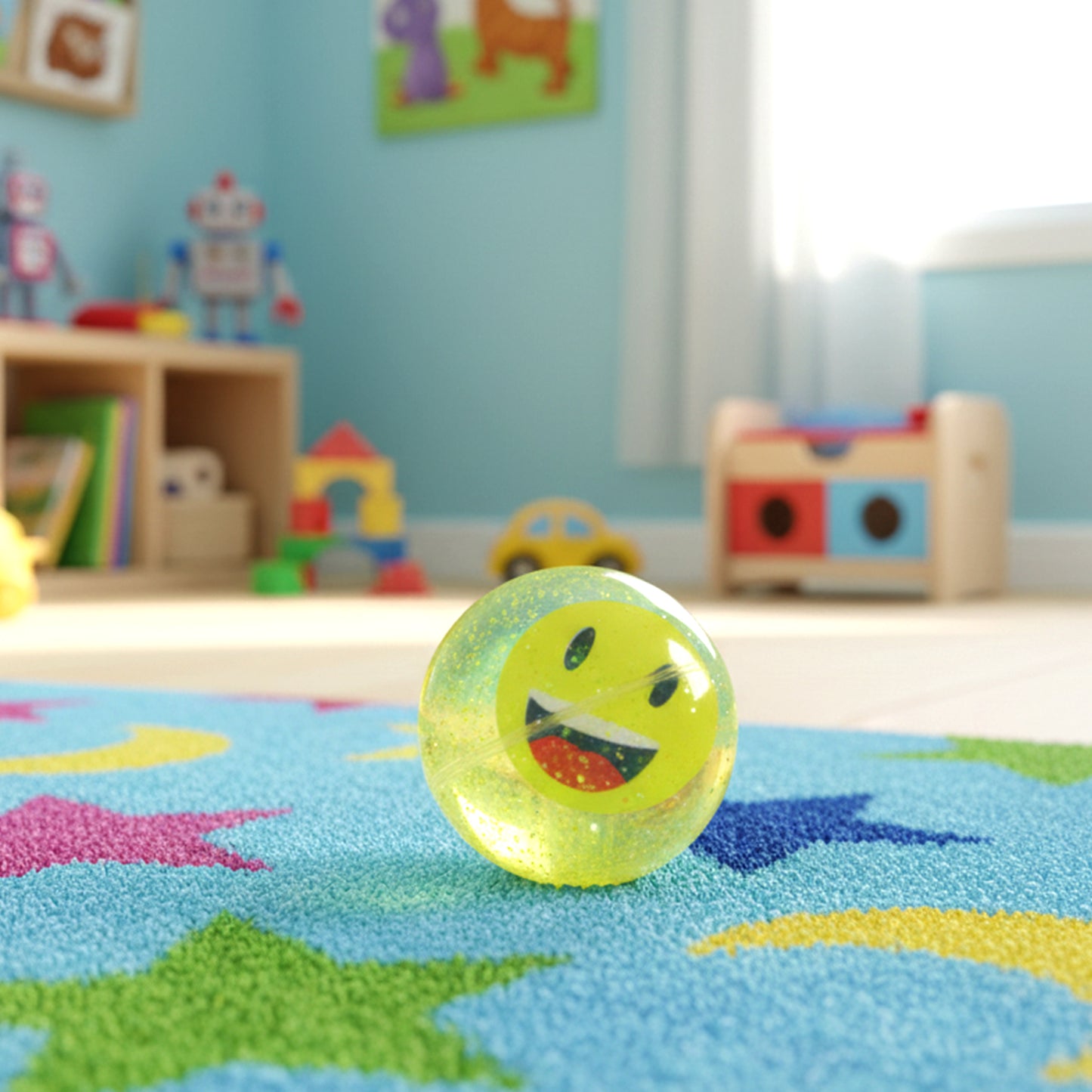 Smiley Face Sensory Light Water Ball Toy for Kids (1 Pc)