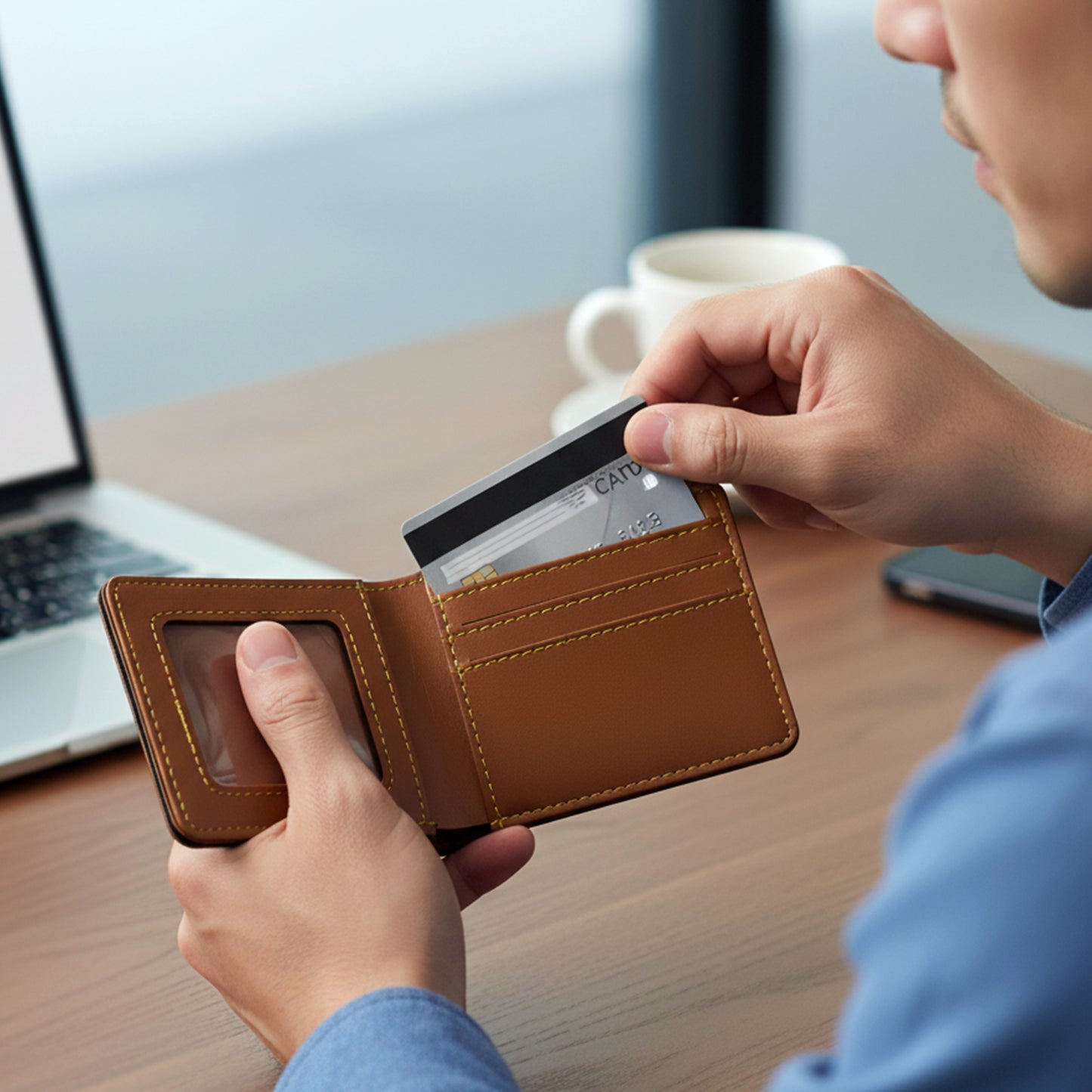 Detachable keychain for men’s wallet