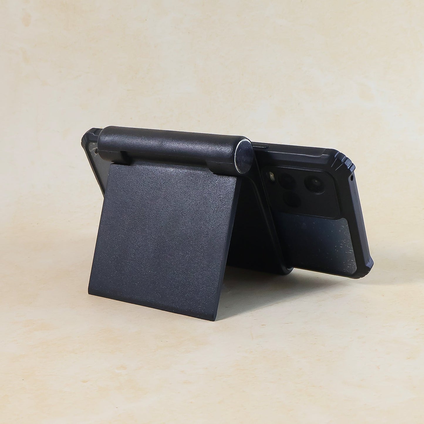 Custom Plastic Foldable Desktop Mobile Stand (1 Pc / Black)