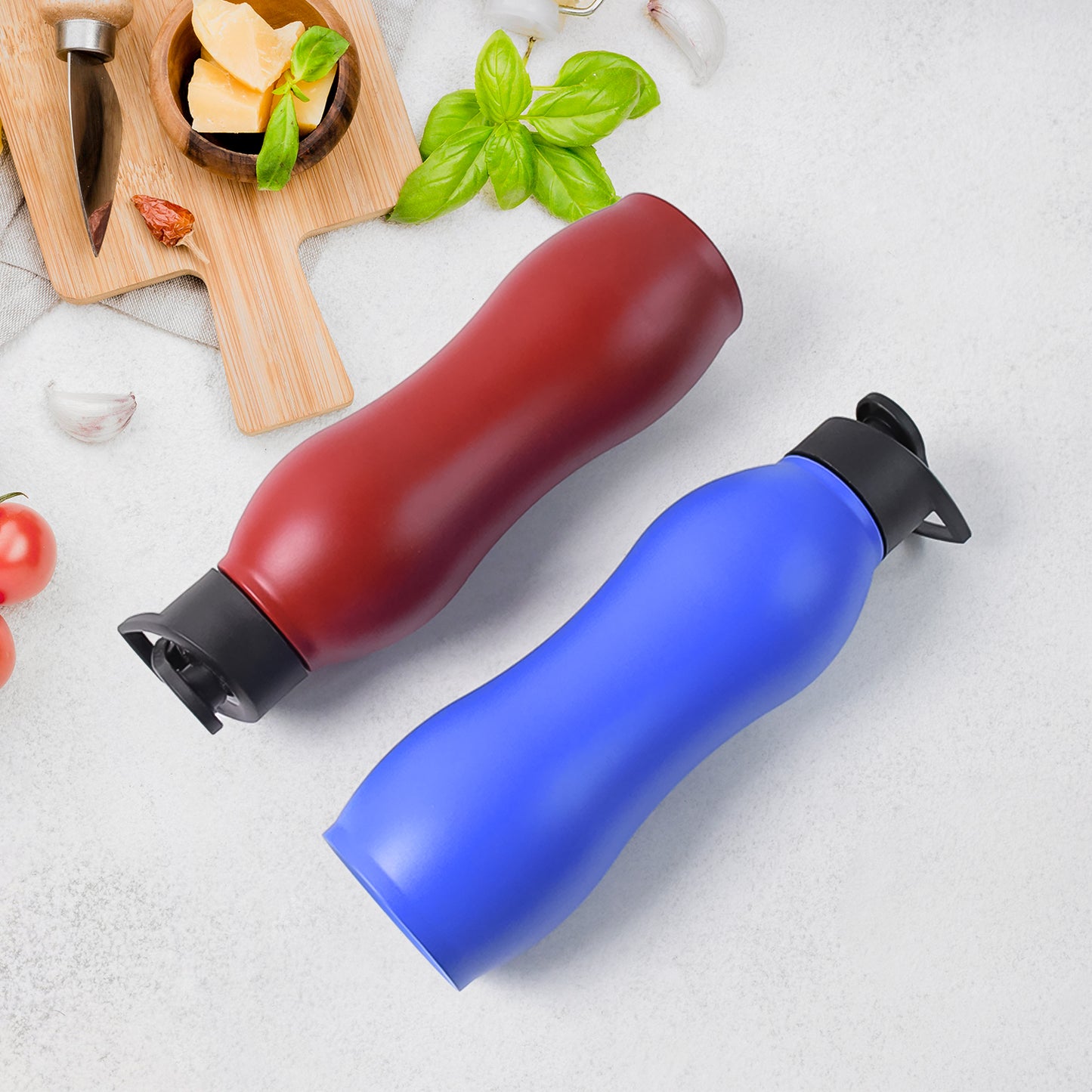Stainless Steel Water Bottle (1000ML / Mix Colour / 1 Pc / Matte)