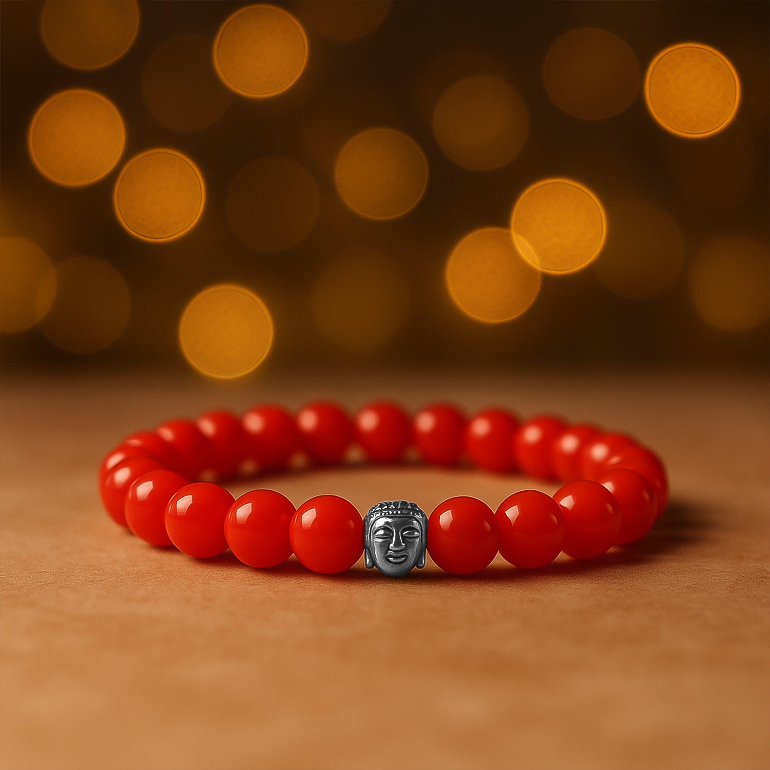 Elegant Red Buddha Charm Bracelet With Air-Tight Display Box