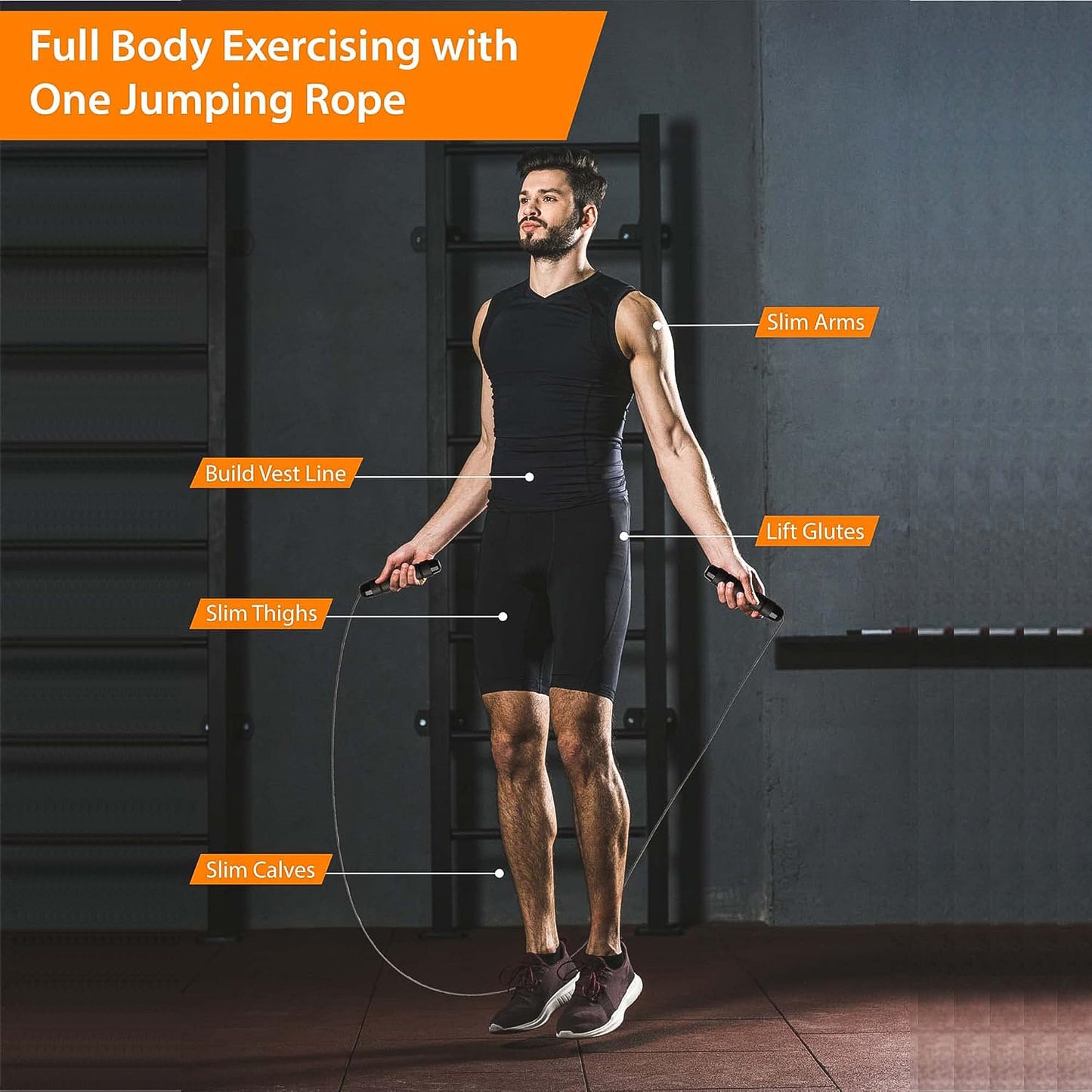 High-speed workout jump rope in action